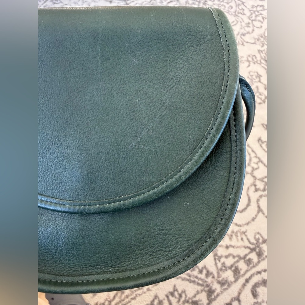 RARE Coach vintage green leather crossbody bag - Picture 10 of 16